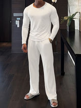 Men's Clean Fit Fluid Drape Modal Wide Two Pieces Outfit SKUL84001