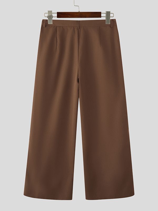 Men's Solid Color Deconstructed Loose Fit Pant SKUL47789