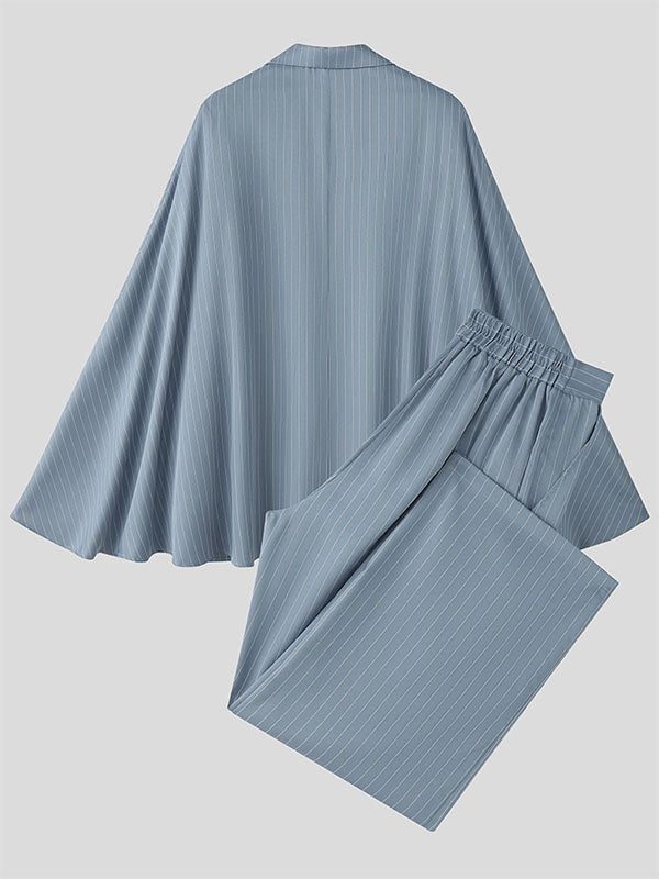 Men's Cape Patchwork Casual Two Pieces Outfit SKUL32031