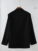 Mens Perforated Casual Long Sleeve Blazer SKUK96781