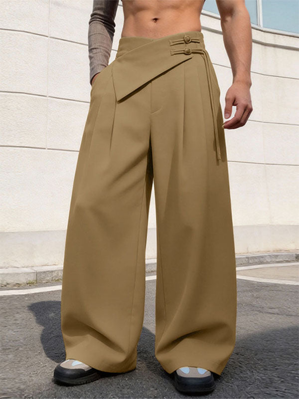 Men's Deconstructed Double Placket Button Short Sleeve Shirt SKUL60071