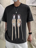 Mens Shoe Print Lace Up Design T-Shirt SKUK07549
