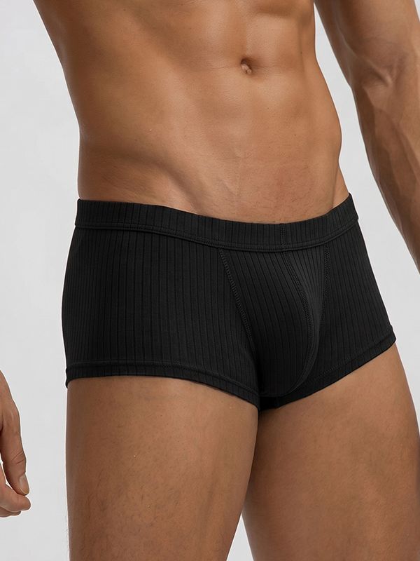 Men's American Vintage High-Street Low-Rise Ribbed Knit Fitted Short SKUL72510