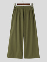 Men's Vintage Casual High Waist Baggy Wide Leg Pant SKUL60992