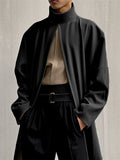 Mens Metal Buckle Design Long Sleeve Cloak SKUK44132