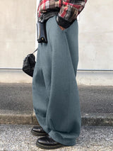 Men's Solid Color Loose Curved Pant SKUL51720