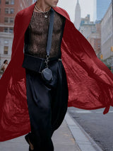 Men's Sheer Mesh Loose Long Sleeve Cardigan SKUL29592