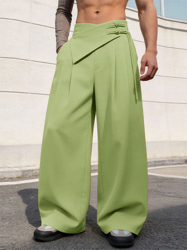 Men's Deconstructed Double Placket Button Short Sleeve Shirt SKUL60071