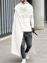 Men's Solid Pleated Flap Long Sleeve T-Shirt SKUL34186