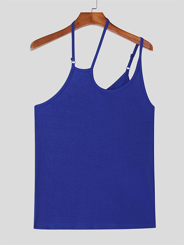 Mens Asymmetrical Cut Casual Tank SKUL15538