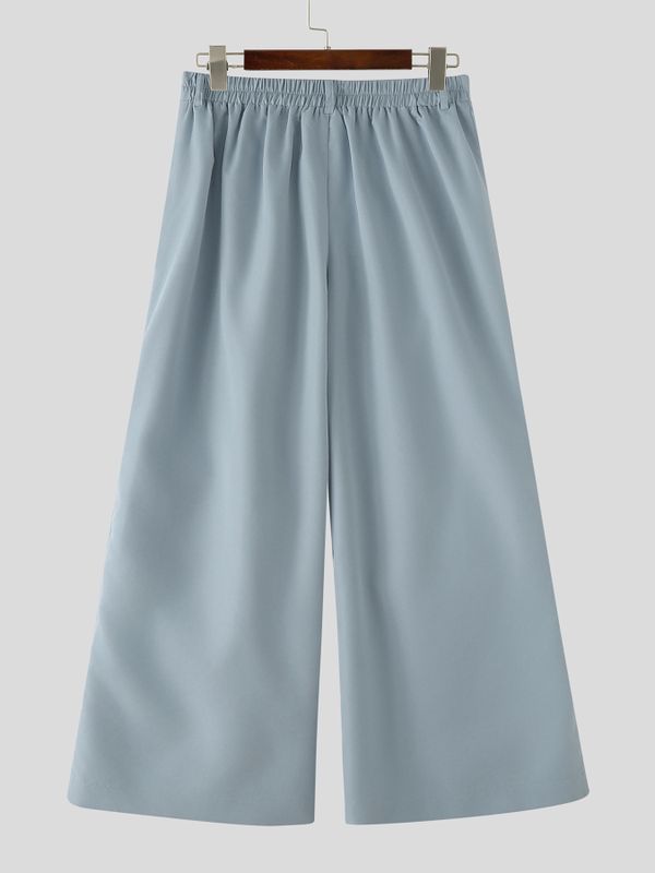 Men's Avant-Garde Knee-Pleated Oversized Baggy Wide Leg Pant SKUL66108