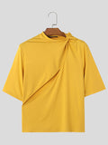 Mens Cutout Twisted Design Short Sleeve T-Shirt SKUK48603