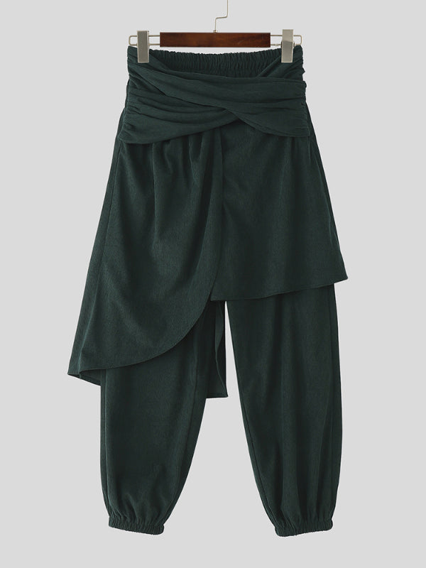 Men's Pleated Cross Texture Pant SKUL29615