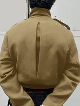 Men's Solid Biker Style Long Sleeve Jacket SKUL32036