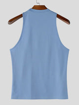 Men's Streetwear Creative Hand Print Ribbed Tight Tank SKUL64241