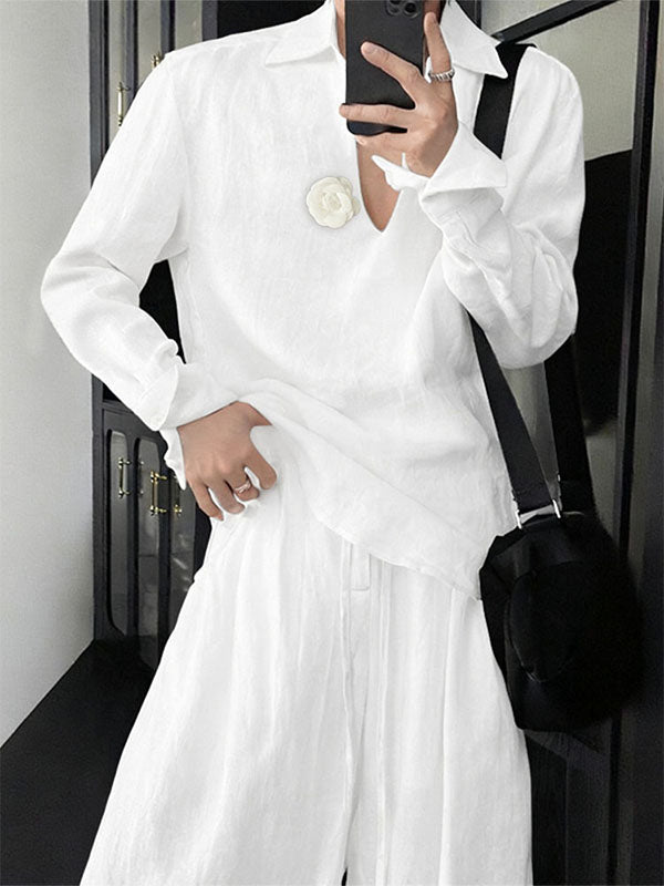 Men's 3D Floral Decor Lightweight Two Pieces Outfit SKUL38899