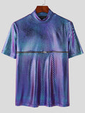 Mens Ombre Texture Double Zip Design T-Shirt SKUK10626