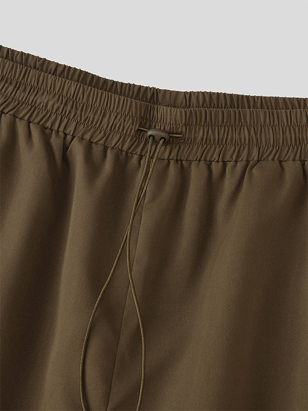 Men's Solid Color 3D Pocket Casual Short SKUL22508