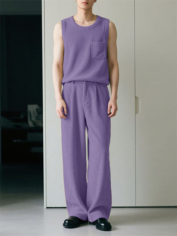 Men's Corduroy Casual Two Pieces Outfit SKUL23530