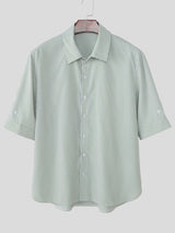 Men's Striped Casual Short Sleeve Shirt SKUL54704