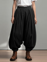 Men's Solid Color Textured Loose Fit Pant SKUL48721