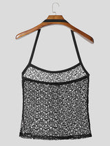 Mens Sheer Mesh Hollow Out Tank SKUL10772