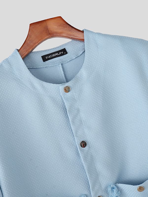 Men's Solid Color Chanel Style Long Sleeve Jacket SKUL40292