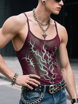 Mens Slightly Sheer Mesh Casual Tank SKUL23540