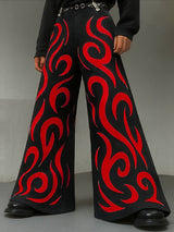 Men's Contrast Print Wide Leg Casual Pant SKUL27310