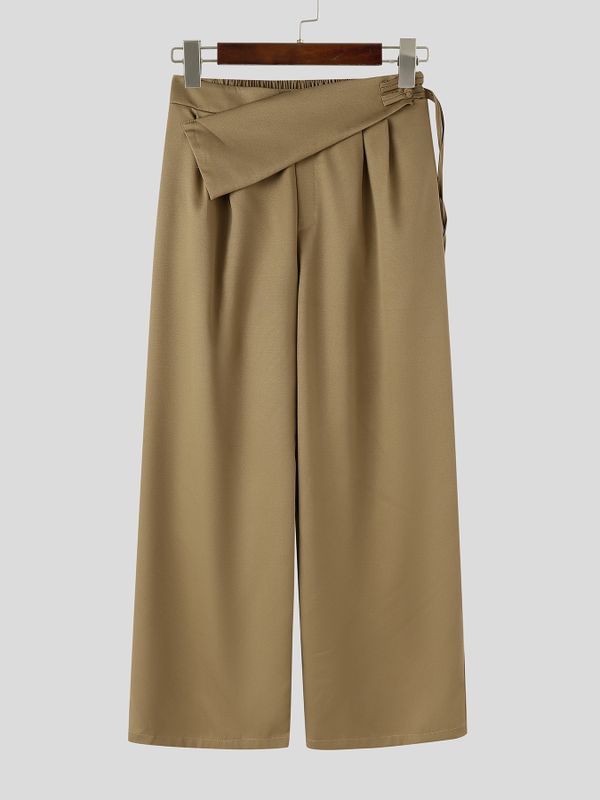 Men's Deconstructed Double Placket Button Short Sleeve Shirt SKUL60071