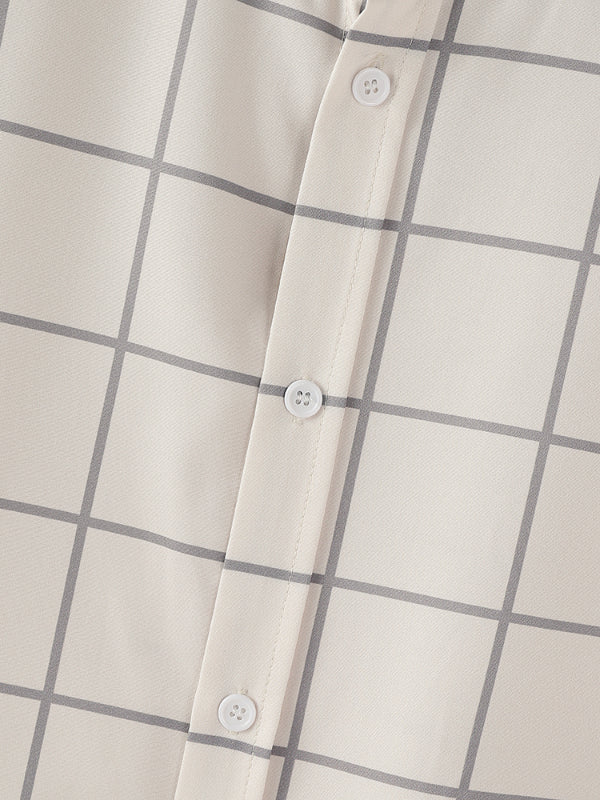 Men's Plaid Casual Sleeveless Shirt SKUL21028