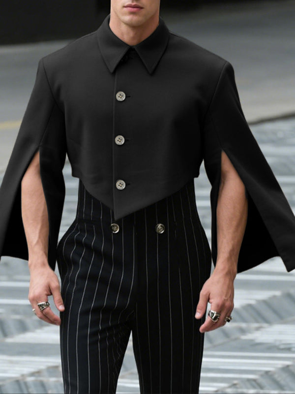 Men's Split Cuff Design Long Sleeve Jacket SKUL29548