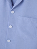 Mens Solid Revere Collar Short Sleeve Shirt  SKUK53580