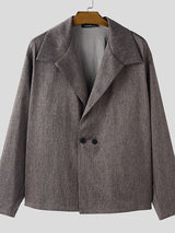 Men's Deconstructed Solid Color Long Sleeve Shirt SKUL37899