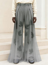 Men's Maple Leaf Print Gradient Mesh Pant SKUL39000