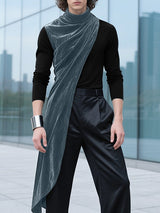 Men's Colorblock Layered High Neck Long Sleeve T-Shirt SKUL30476