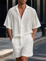 Men's American Vintage Resort Lightweight Cuban Collar Jumpsuit SKUL74624