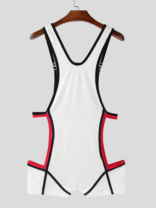 Men's Digital Print Hollow Knit Bodysuit SKUL16805