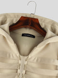 Mens Deconstruction Design Sleeveless Hooded Waistcoat SKUK45514