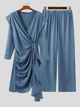 Men's Knotted Tie Knit Two Pieces Outfit SKUL34209