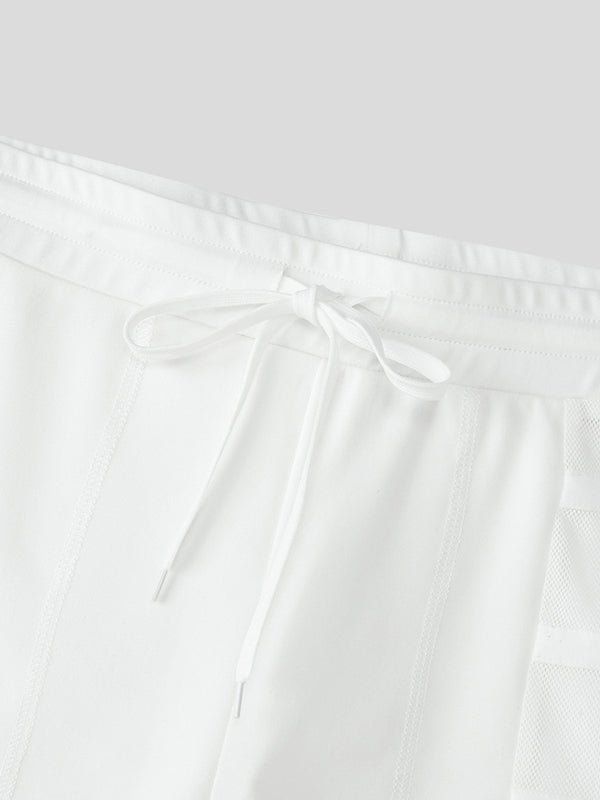 Mens Sheer Mesh Patchwork Casual Short SKUL10514