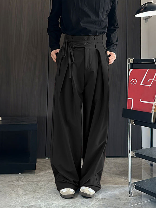 Men's Solid Tie Strap Casual Pant SKUL29609