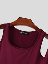 Men's Solid Color Deconstructed Cut Out Bodysuit SKUL50541