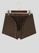 Men's Sexy Avant-Garde Back Lace-Up Cutout Fitted Short SKUL65507