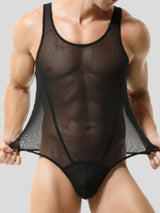 Men's Sheer Mesh Bodysuit SKUL18995