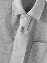 Men's Solid Color Tie Lapel Casual Two Pieces Outfit SKUL30323