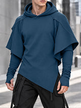 [Pre-order] Men's Avant-Garde Darkwear Nightclub Party Cape Wing Sleeve Asymmetric Hem Sweatshirt SKUL88510