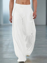 Men's Solid Color Loose Wide Leg Pant SKUL56632