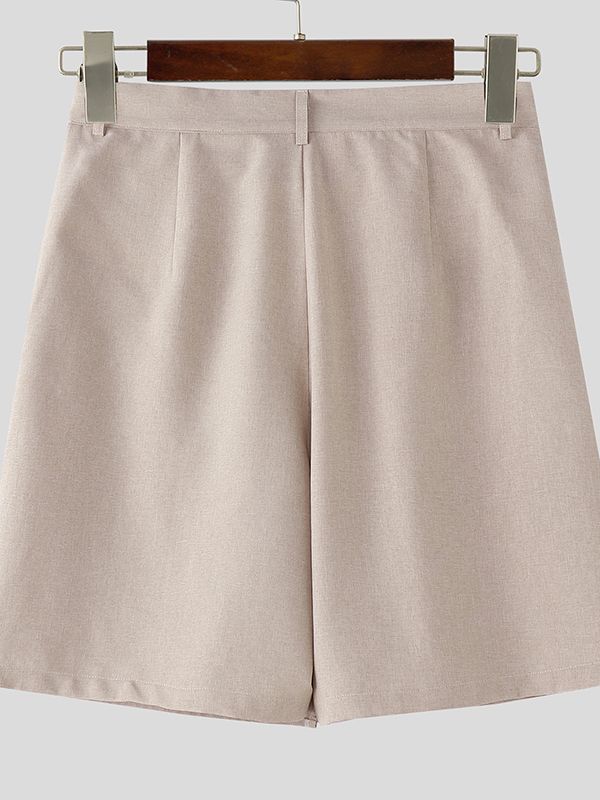 Men's Solid Color Deconstructed Casual Short SKUL47742