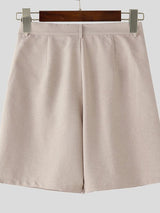 Men's Solid Color Deconstructed Casual Short SKUL47742